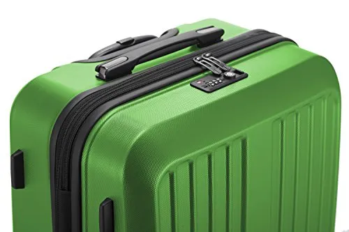 HAUPTSTADTKOFFER - X-Berg - Luggage Suitcase Hardside Spinner Trolley 4 Wheel Expandable, TSA, 65 cm, Applegreen mat