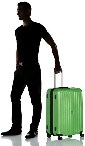 HAUPTSTADTKOFFER - X-Berg - Luggage Suitcase Hardside Spinner Trolley 4 Wheel Expandable, TSA, 65 cm, Applegreen mat