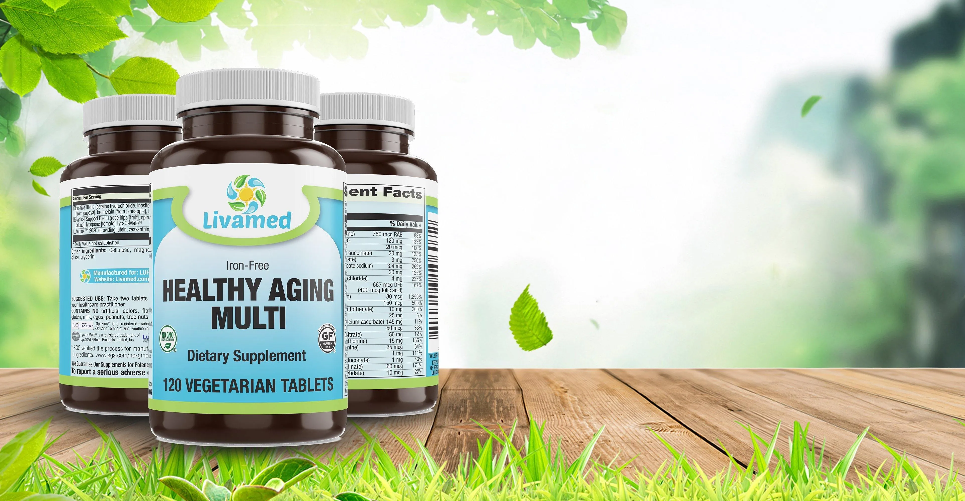 Healthy Aging Multi Iron Free Veg Tabs 120 Count