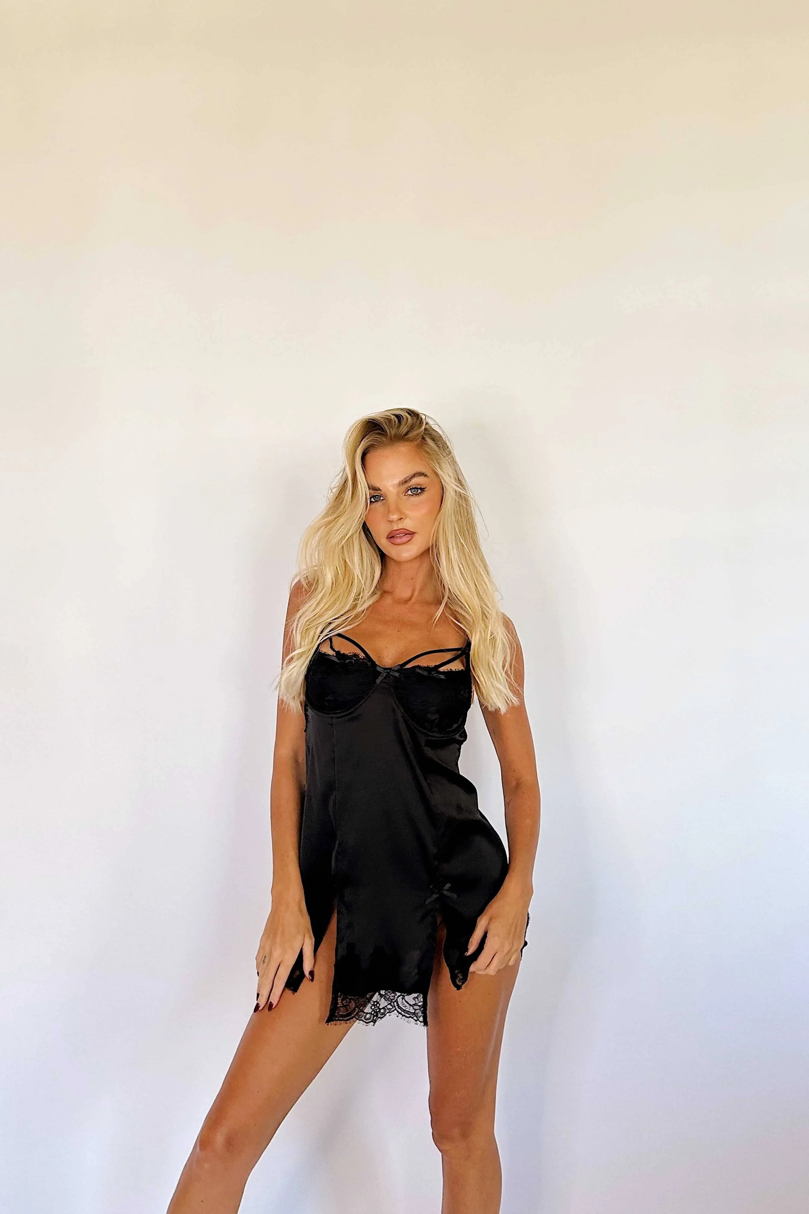Heather Black Cami