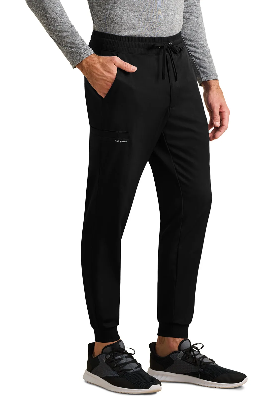 HH Works HH054 Rafael Men's Mid Rise Zip Fly Jogger Black