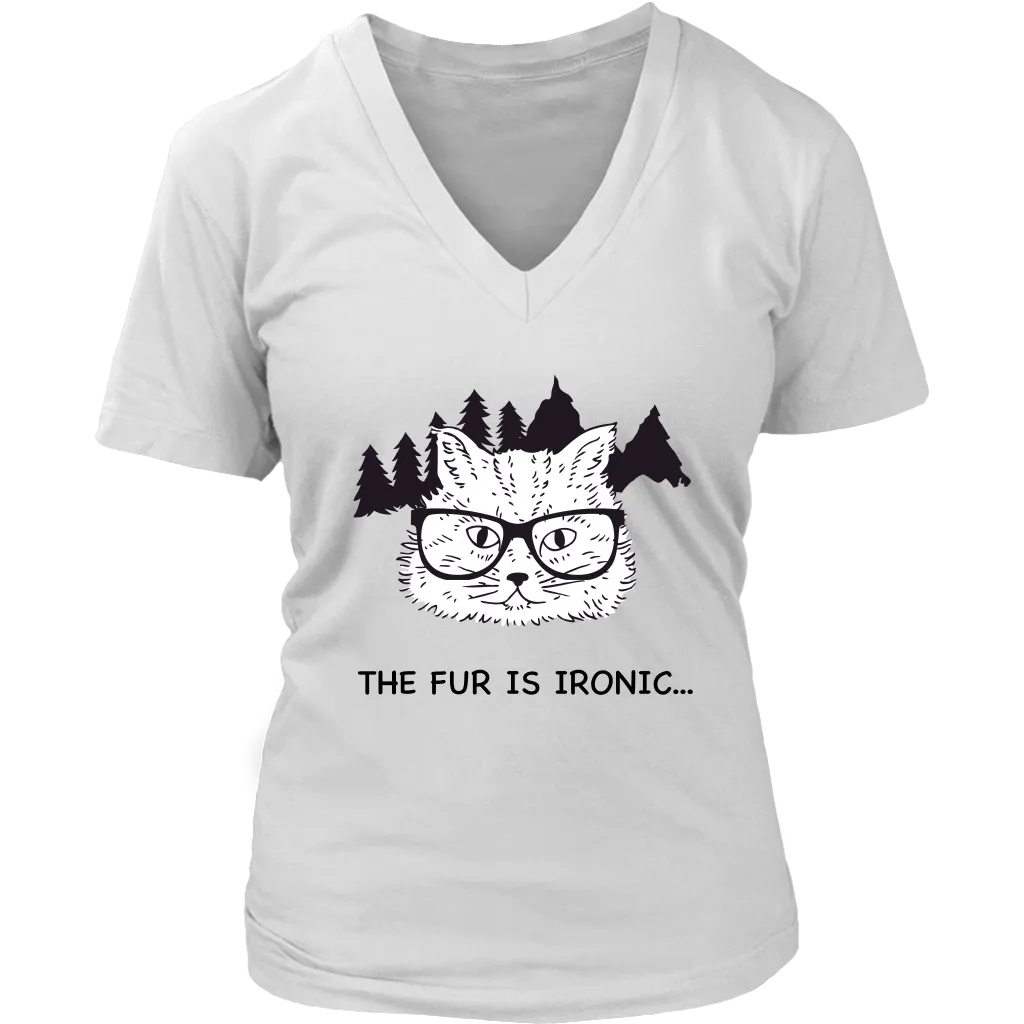 Hipster Cat T-shirt, Gift for Hipster, Ironic Cat Shirt, Shirt for Cat Lover, Hipster Cat Shirt
