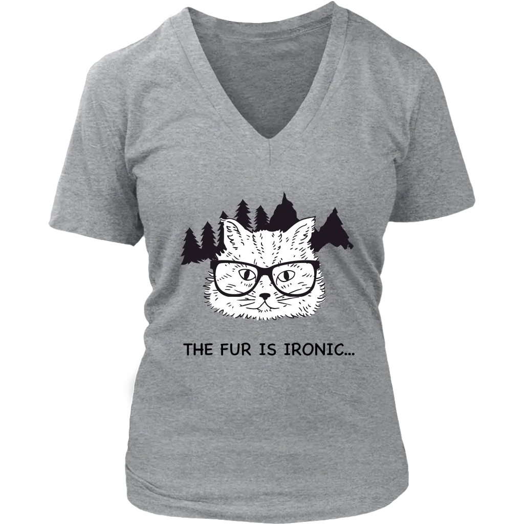 Hipster Cat T-shirt, Gift for Hipster, Ironic Cat Shirt, Shirt for Cat Lover, Hipster Cat Shirt