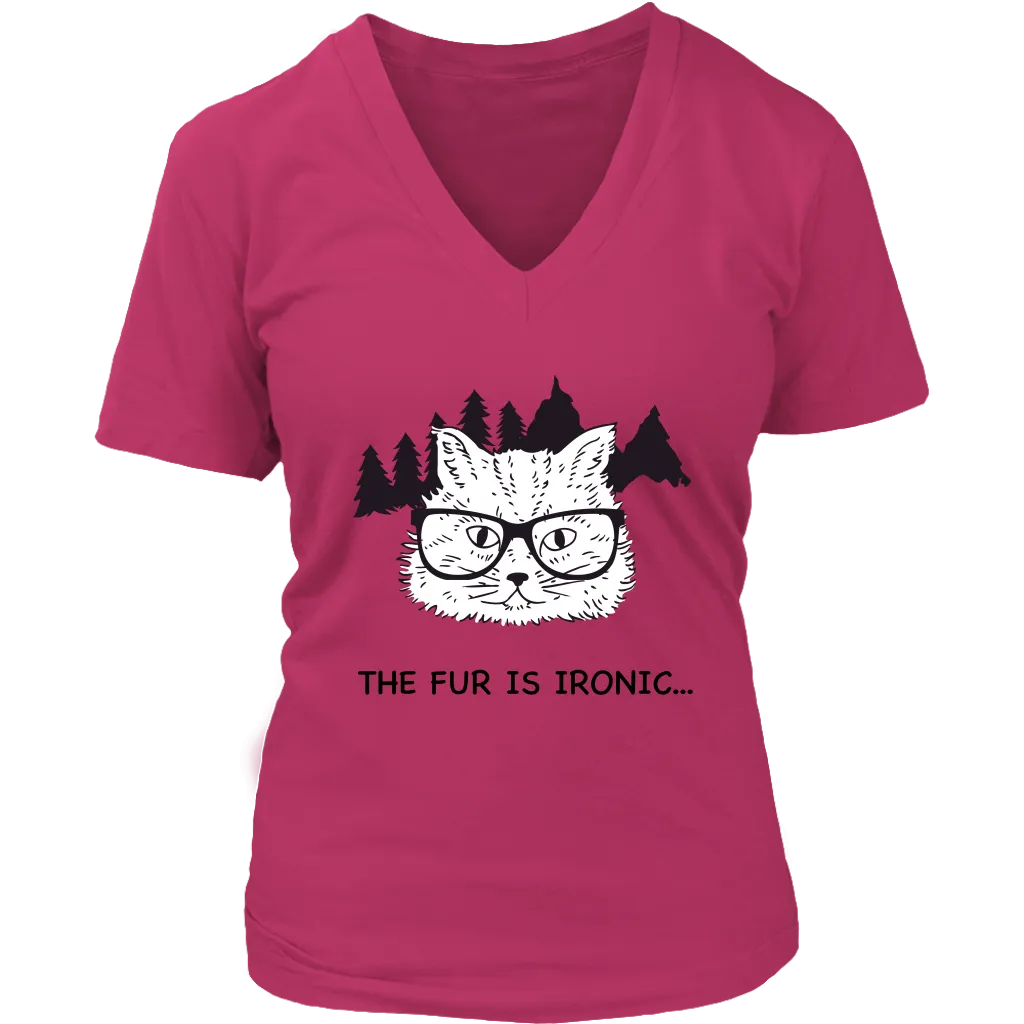 Hipster Cat T-shirt, Gift for Hipster, Ironic Cat Shirt, Shirt for Cat Lover, Hipster Cat Shirt