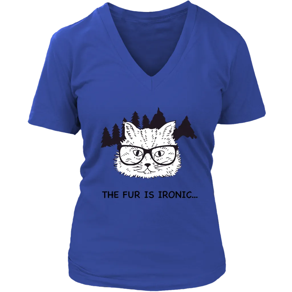 Hipster Cat T-shirt, Gift for Hipster, Ironic Cat Shirt, Shirt for Cat Lover, Hipster Cat Shirt