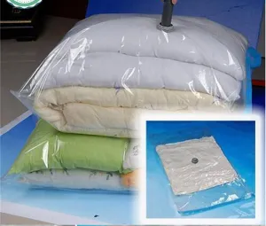 Home Storage Vacuum Space Saver Bag, Compressed Organizer Clothing Quilt Air Pump Seal Bag for Organizing Cupboard Wardrobe