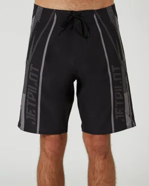 Jetpilot Rally Mens Boardshorts - Black/Charcoal