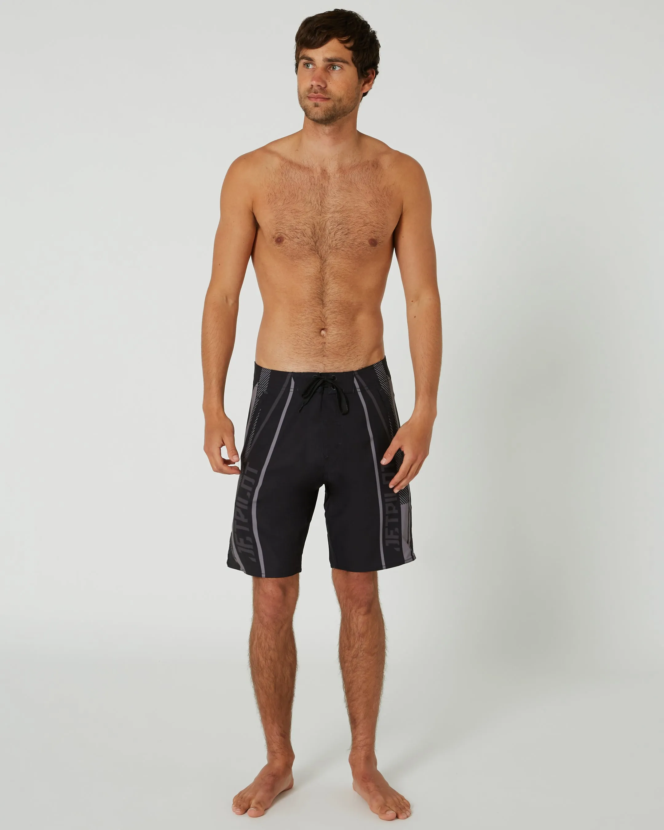 Jetpilot Rally Mens Boardshorts - Black/Charcoal