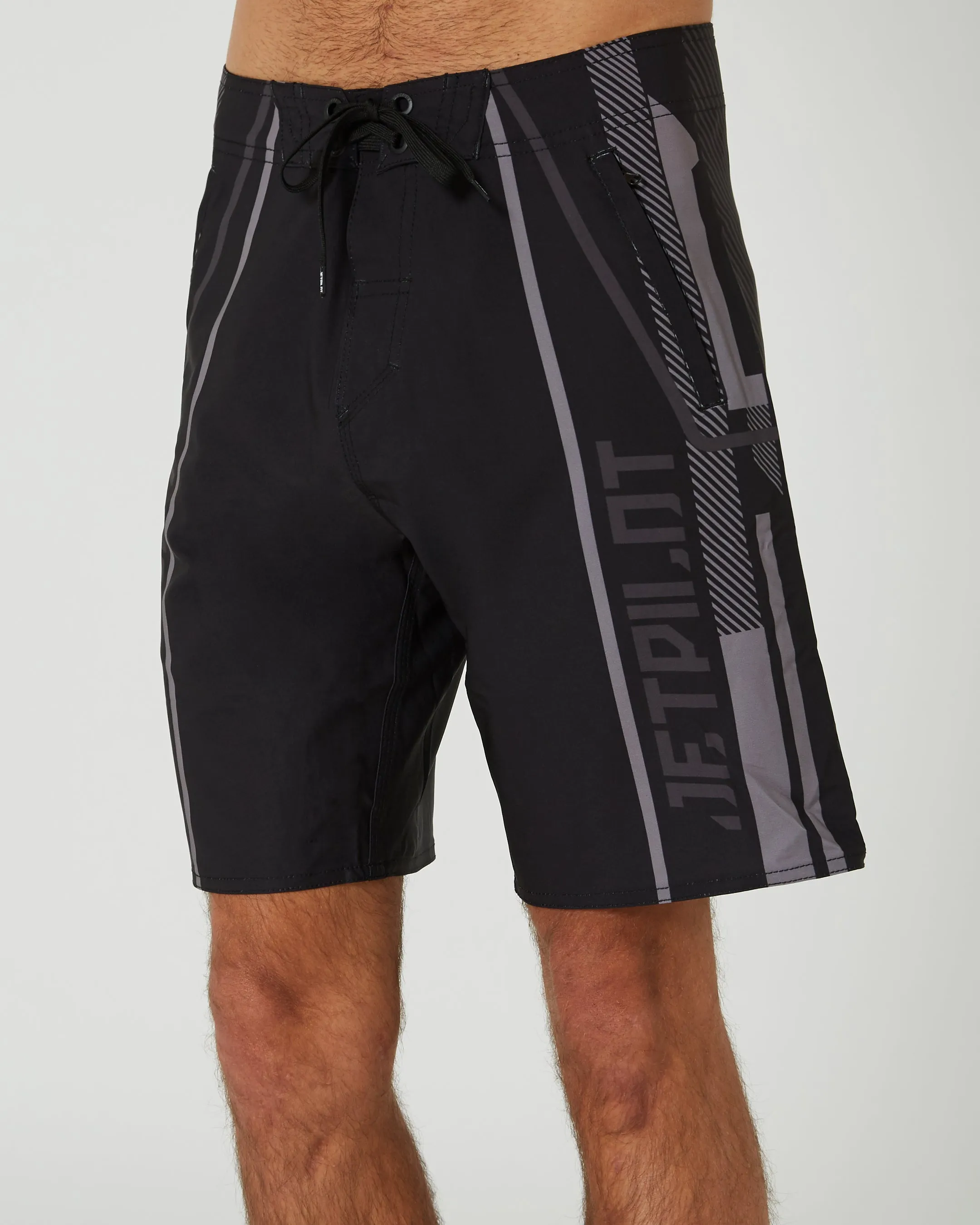 Jetpilot Rally Mens Boardshorts - Black/Charcoal