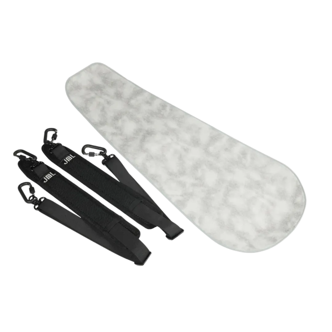 JML Carbon Fibre 1.7 Shaped Adjustable Viola Case White with Orange 15"-16.5"