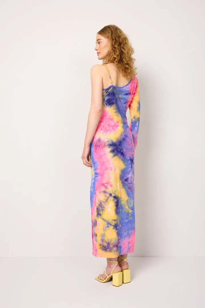 Joan One Shoulder Dress - Tie dyed
