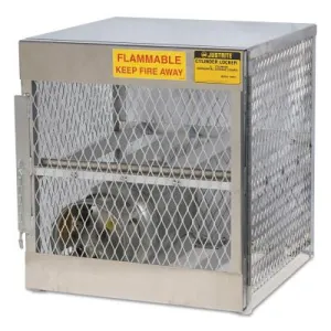 Justrite Aluminum Cylinder Lockers, (4) 20 or 33 lb. Cylinders, 23001