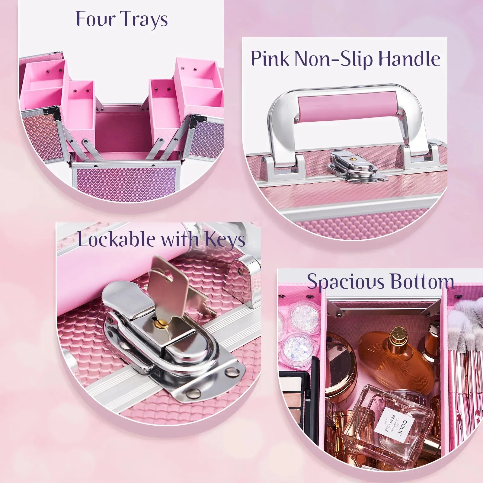 Kawaii Portable Makeup Case ✨💖 - Adorable Travel Cosmetics Organizer Box for Beauty & Jewelry 🌸💅