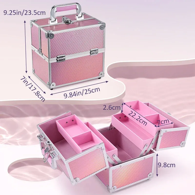 Kawaii Portable Makeup Case ✨💖 - Adorable Travel Cosmetics Organizer Box for Beauty & Jewelry 🌸💅