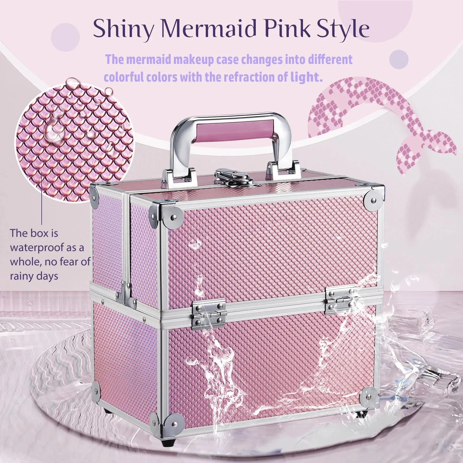 Kawaii Portable Makeup Case ✨💖 - Adorable Travel Cosmetics Organizer Box for Beauty & Jewelry 🌸💅