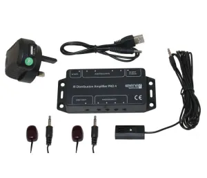 Keene IR Distribution Amplifier Kit Pro4 Including Fascia Mount Receiver IRPKIT4F2
