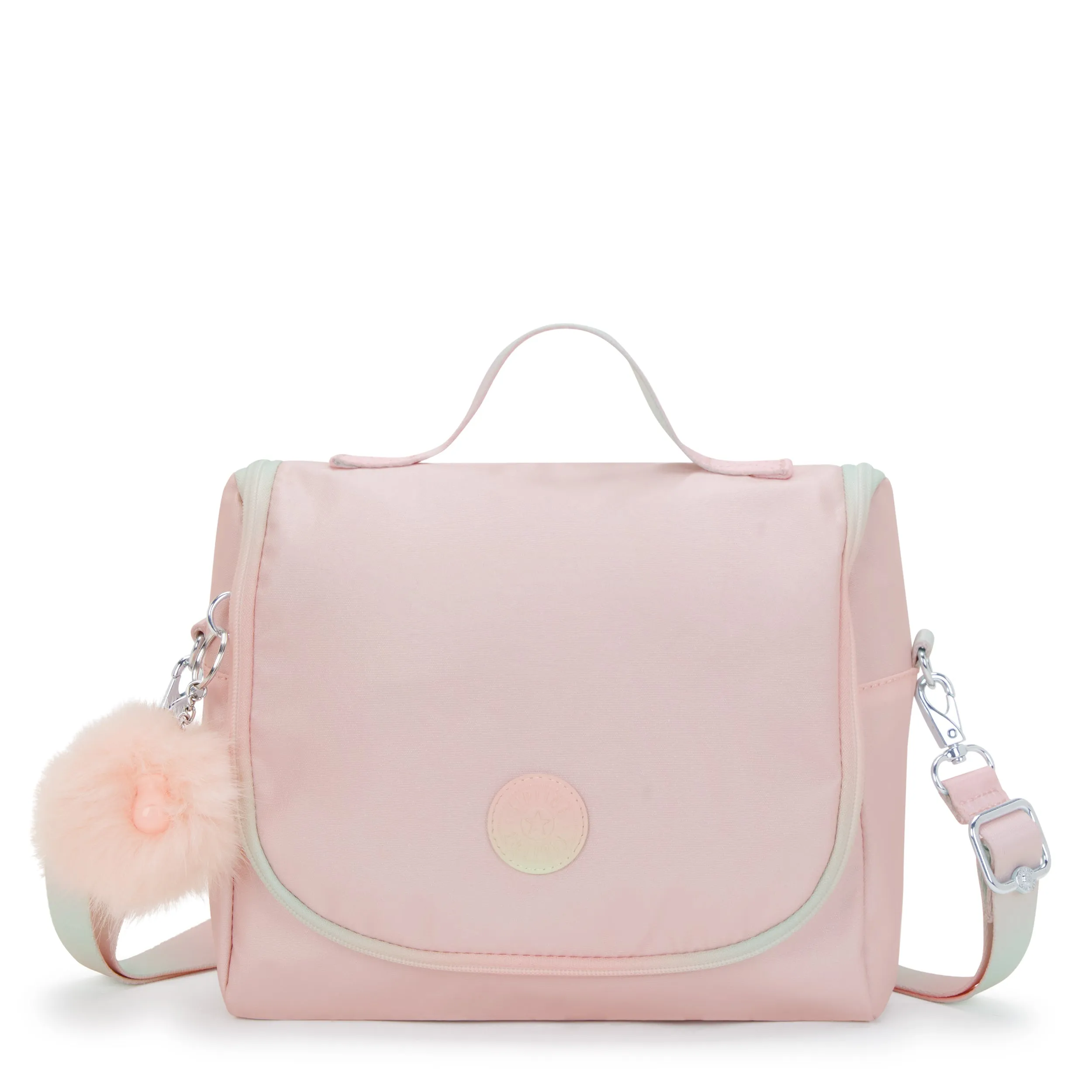 Kipling New Kichirou Blush Metallic Large Lunch Bag with Trolley Sleeve C2I5356-E7L