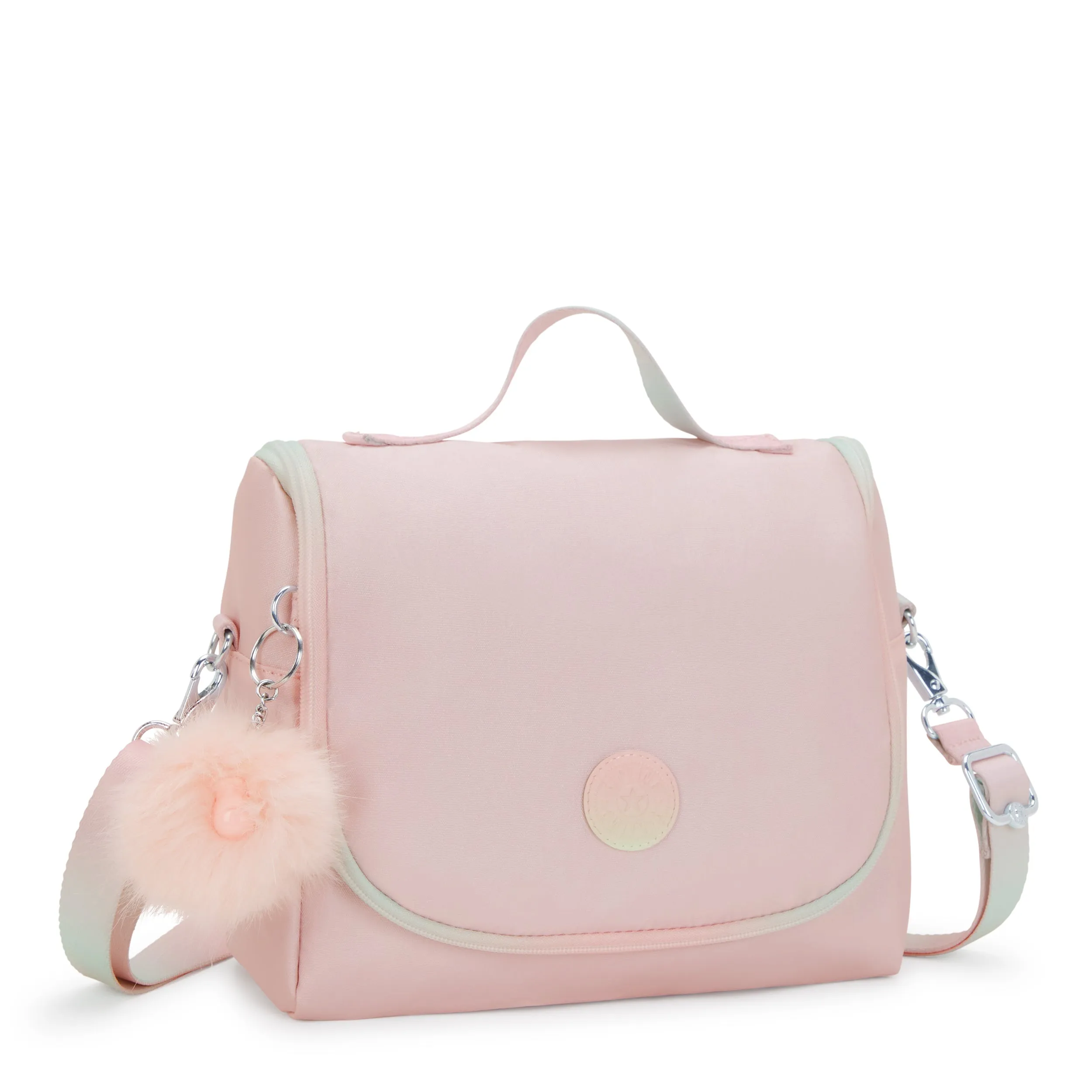 Kipling New Kichirou Blush Metallic Large Lunch Bag with Trolley Sleeve C2I5356-E7L