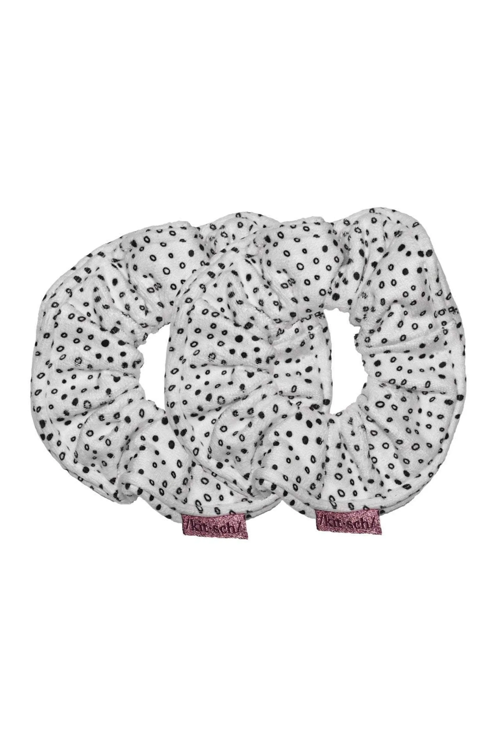 Kitsch Microfiber Towel Scrunchies in Micro Dot