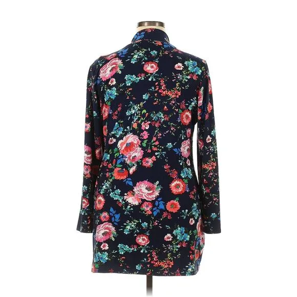Kiyonna Cardigan Size 1X Adriana Jacket Top Bellini Floral Pockets Colorful