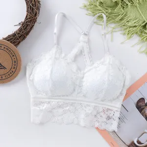 Lace Cutout Crossover Back