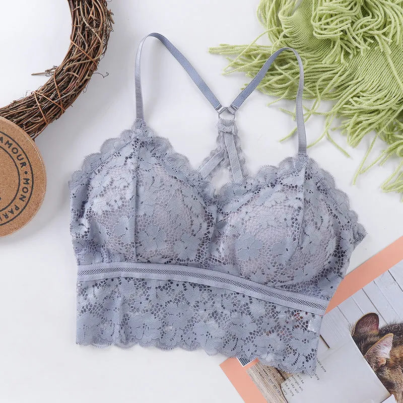 Lace Cutout Crossover Back