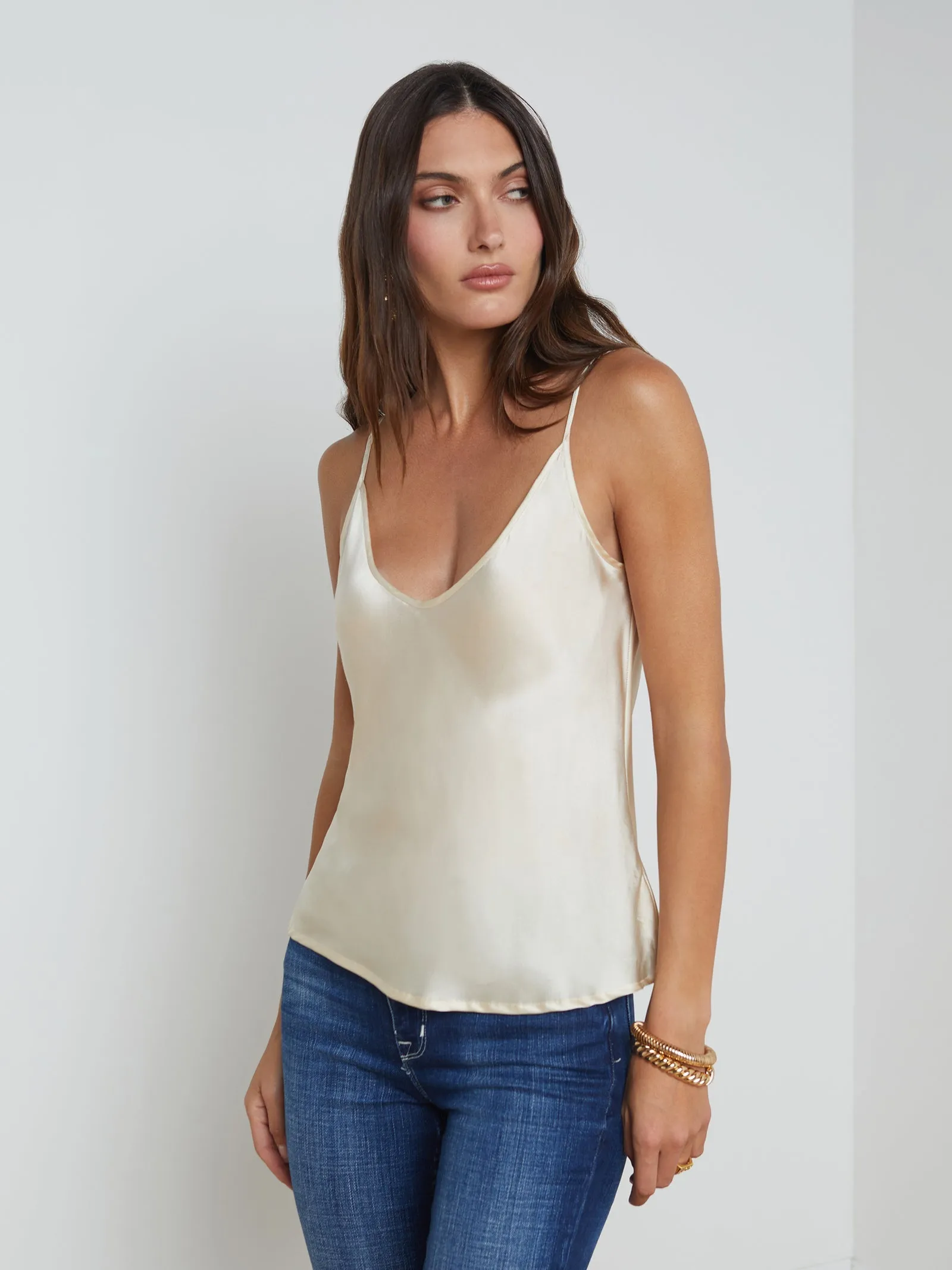 L'AGENCE - Lexi Silk Camisole - Pearl