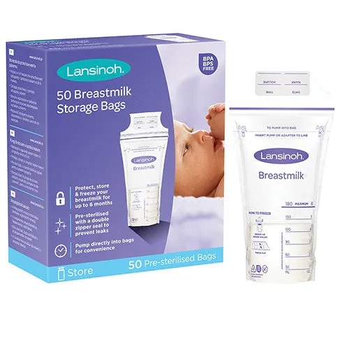 Lansinoh Breast Milk Storage Bags - 50 Pack
