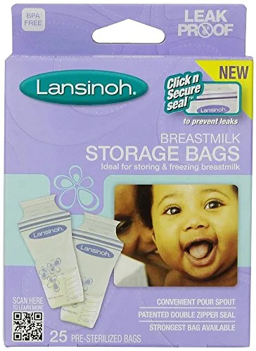 Lansinoh Breastmilk Storage Bags, 25-Count(5 Pack)