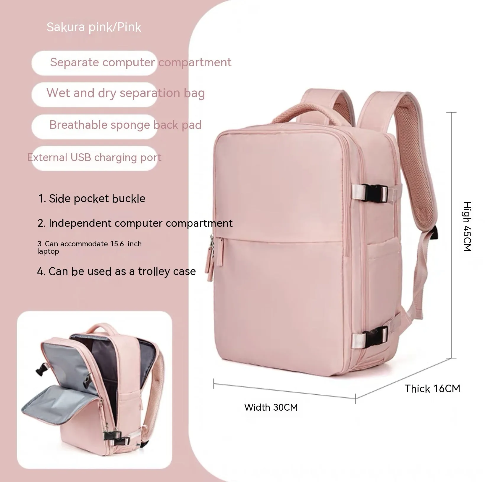 Large Capacity Travel Waterproof Backpack