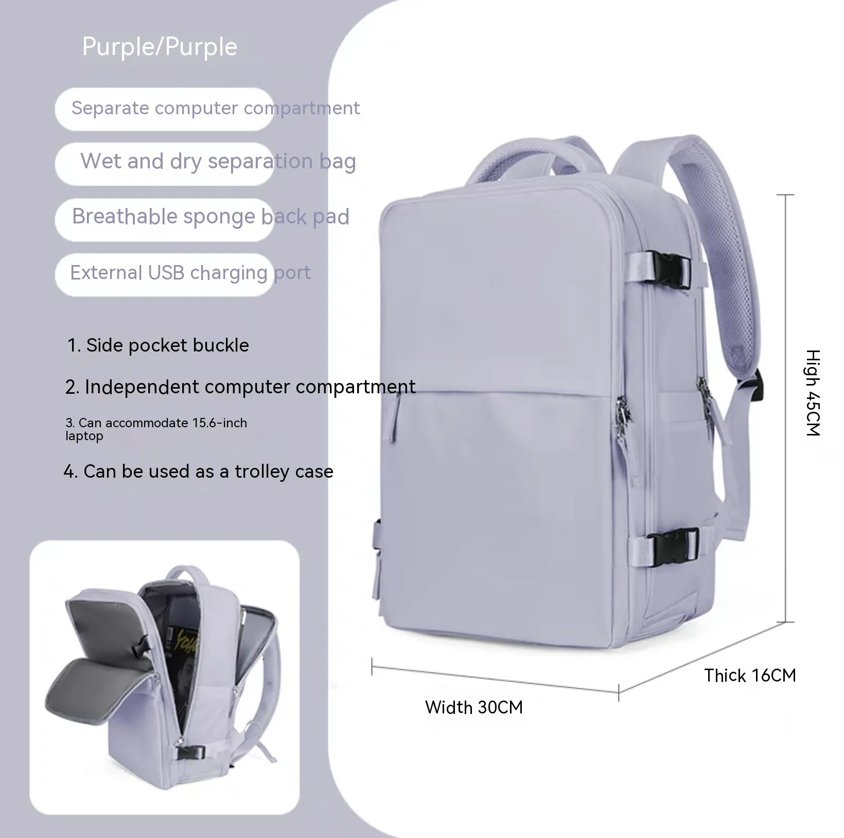 Large Capacity Travel Waterproof Backpack