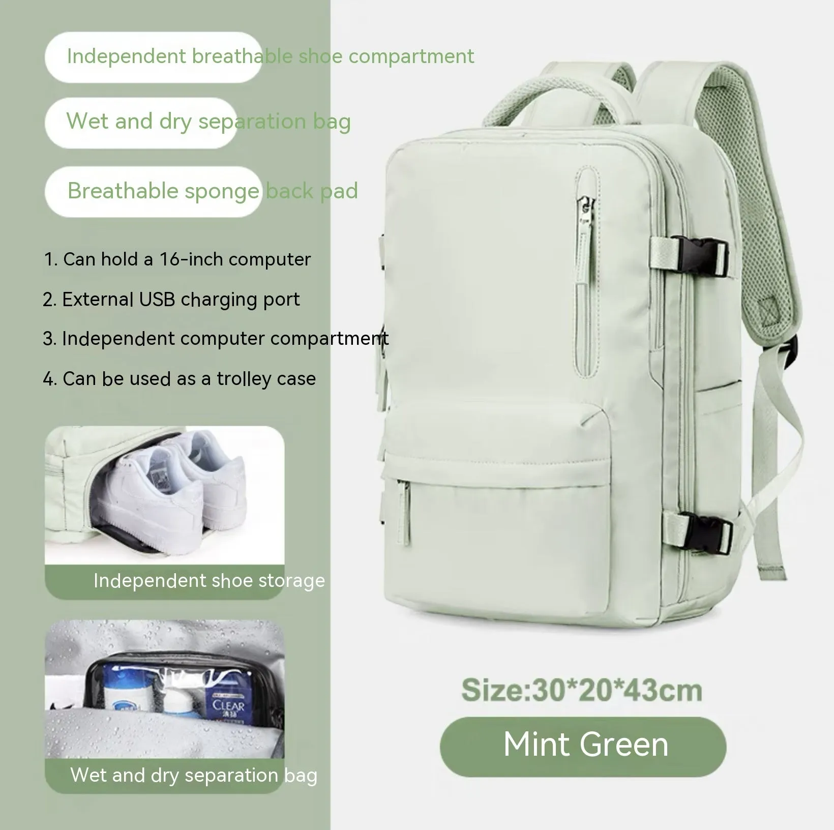 Large Capacity Travel Waterproof Backpack