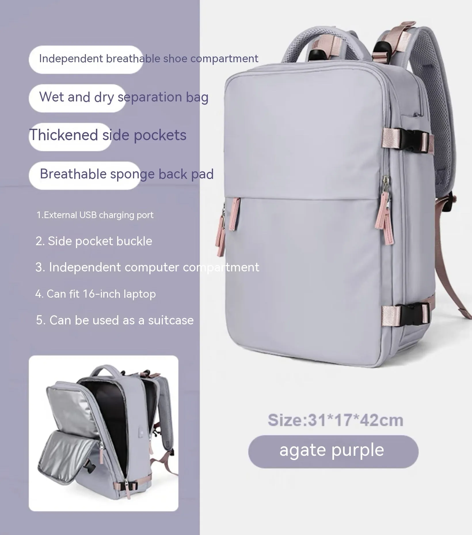 Large Capacity Travel Waterproof Backpack