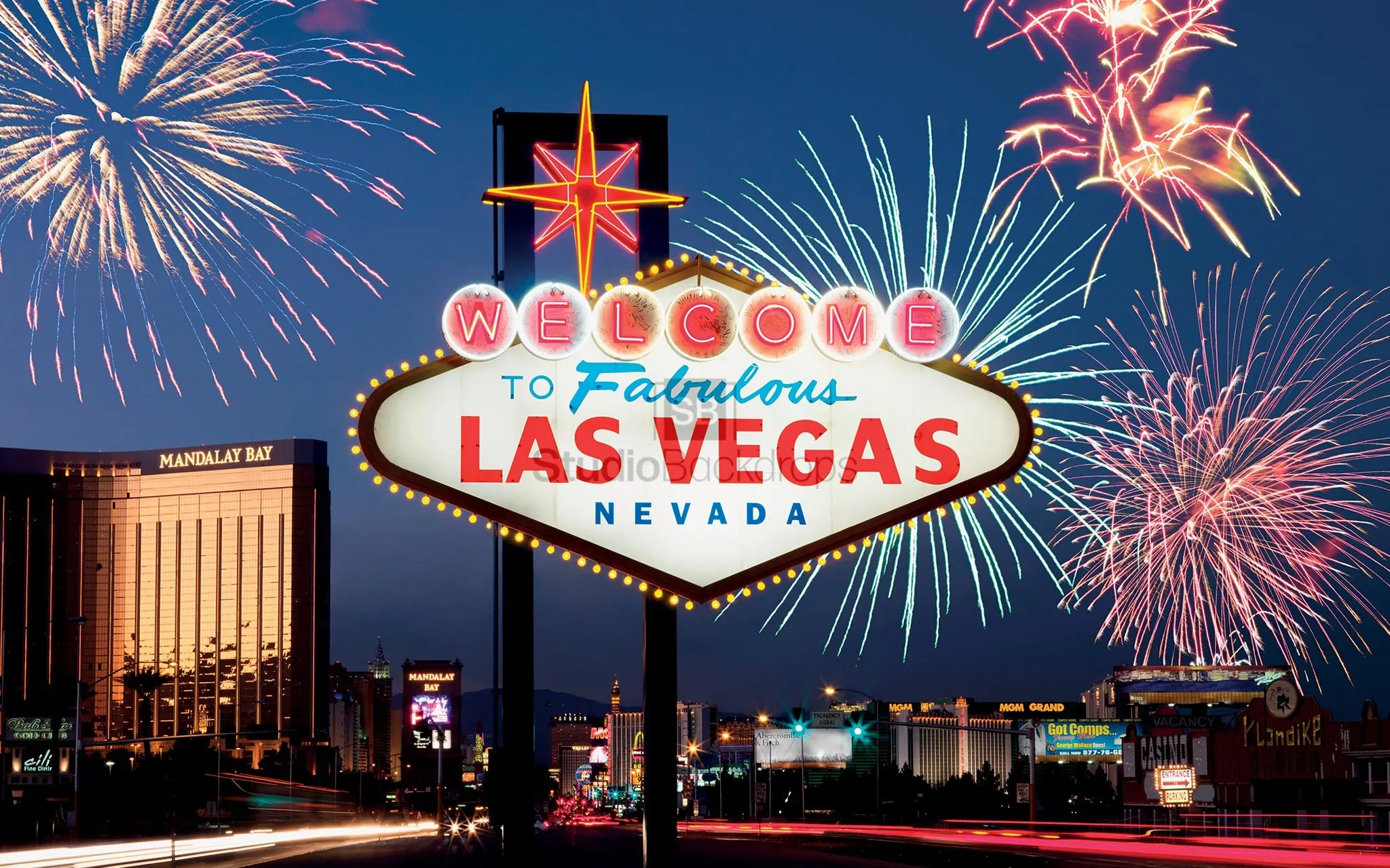 Las Vegas Casino Photo Booth Backdrop BD-255-SCE