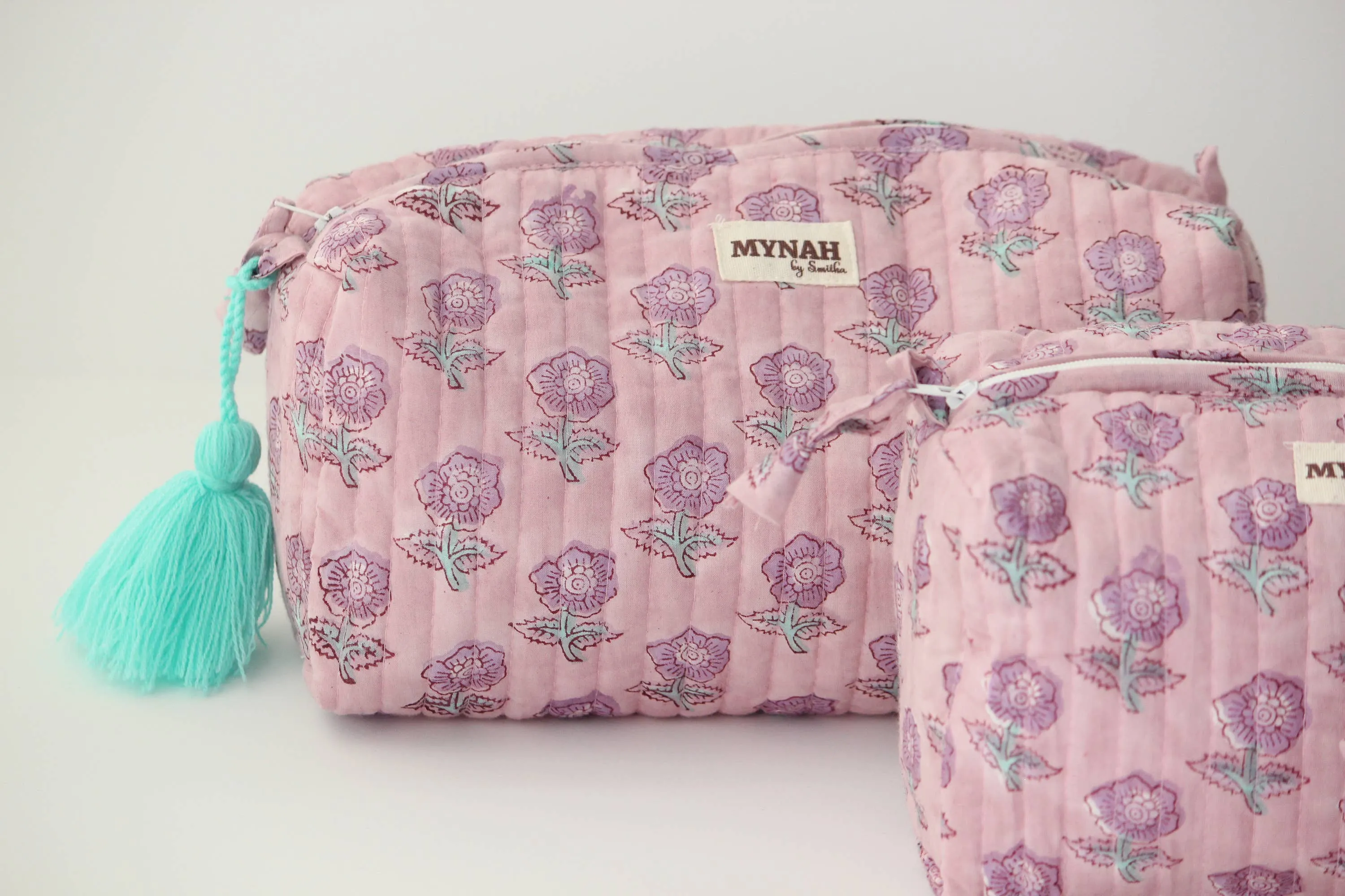 Lavender Motif Travel/ Makeup Bag