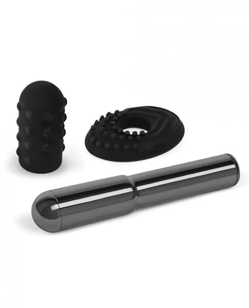Le Wand Grand Bullet Rechargeable w/ Textured Ring - Black