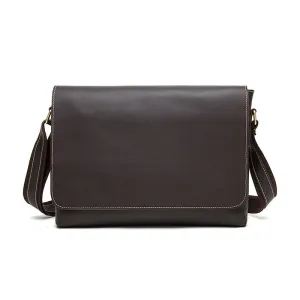 Leather Crossbody Messenger Bag | Retro Leather Bag