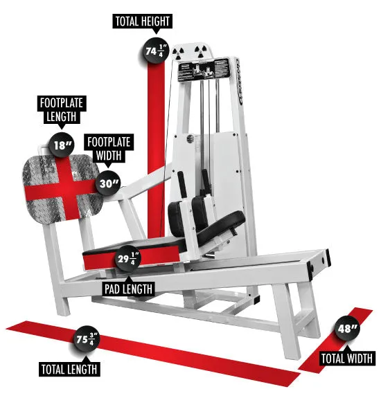 LEGEND FITNESS SUPINE LEG PRESS - 914