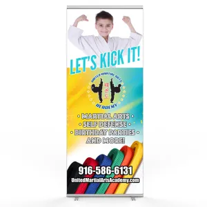 Let's Kick It Pop Up Banner
