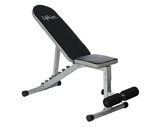 Lifeline Fitness HG-002 Home Gym Setup Combo with LB-311 Adjustable Bench (8 Levels), 60kg Weight Stack Included