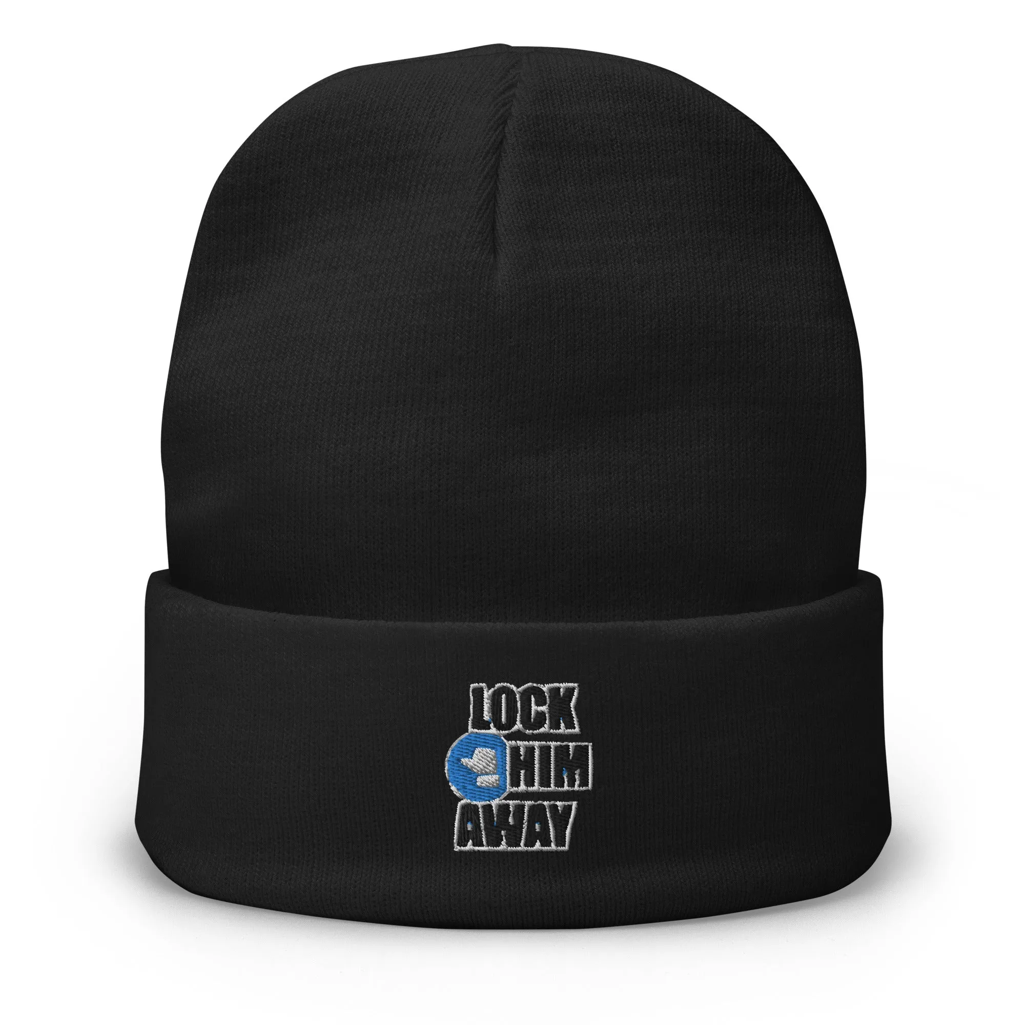 LOCK HIM AWAY Embroidered Beanie