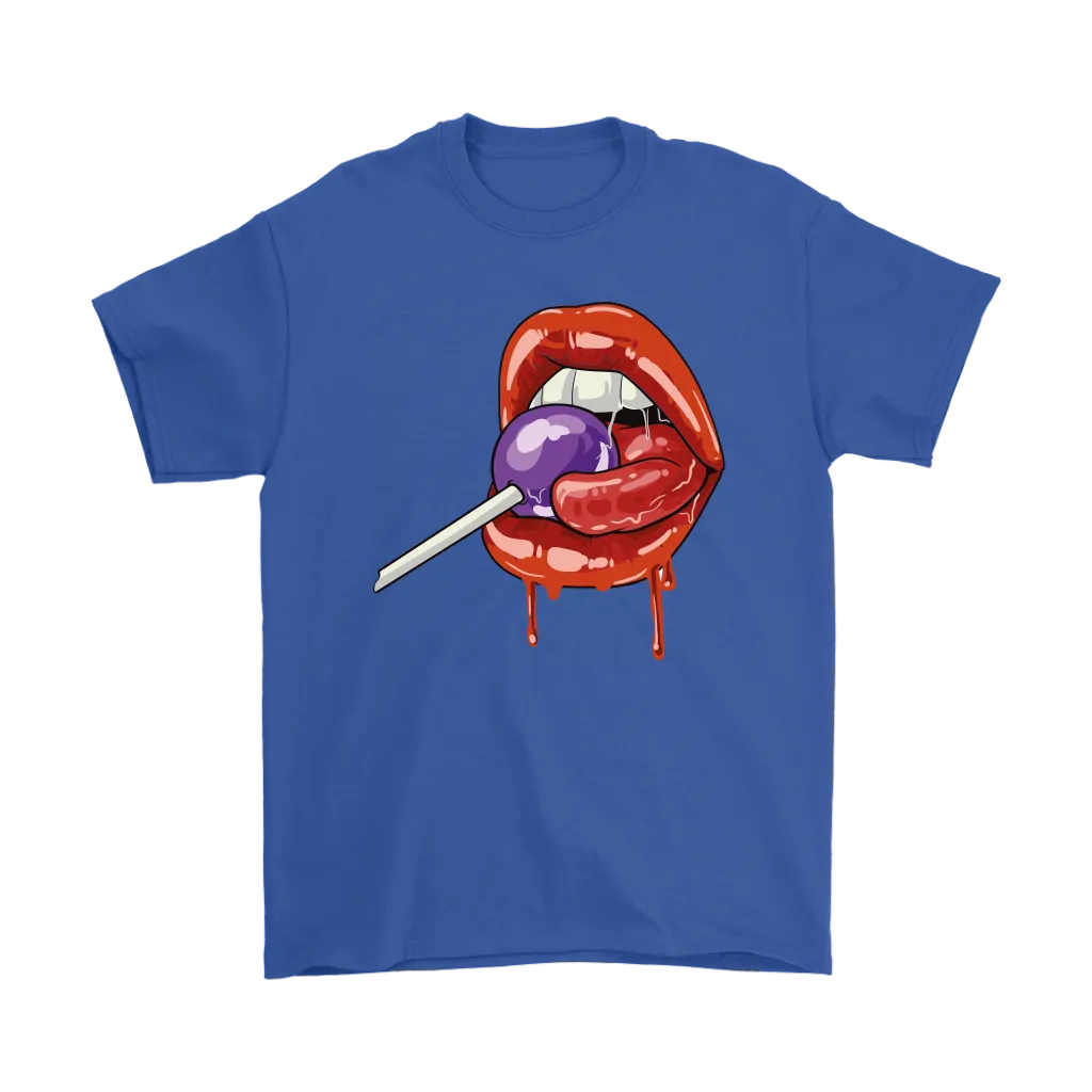 Lollipop T-shirt, Funny Gift T-shirt, Lips Shirt,