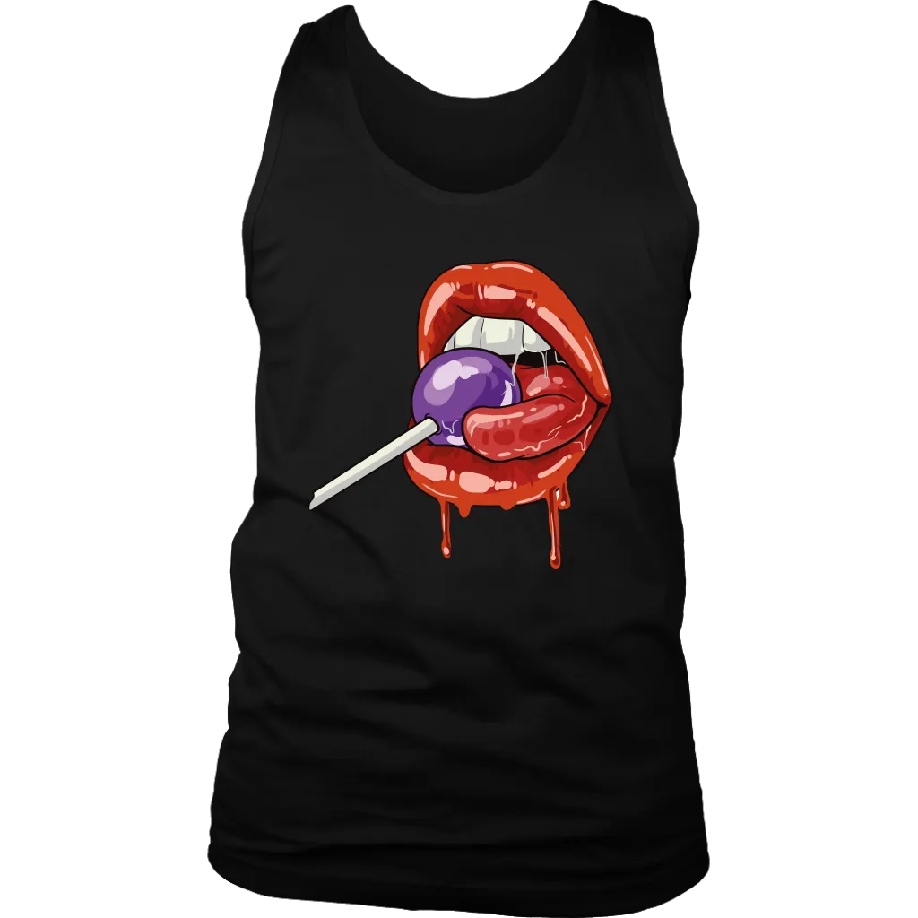 Lollipop T-shirt, Funny Gift T-shirt, Lips Shirt,