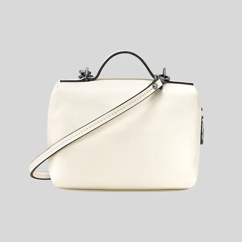 LONGCHAMP Le Pliage Extra XS Vanity Leather Handbag Ecru RB-10187987