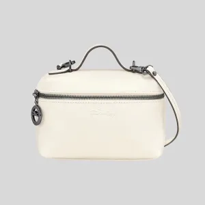 LONGCHAMP Le Pliage Extra XS Vanity Leather Handbag Ecru RB-10187987