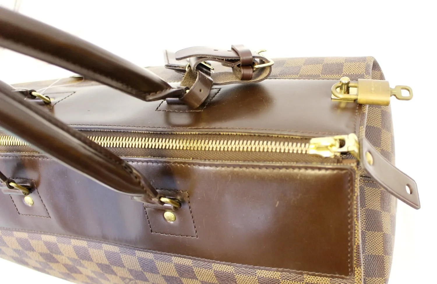LOUIS VUITTON Damier Ebene Greenwich PM Travel Bag - Sale
