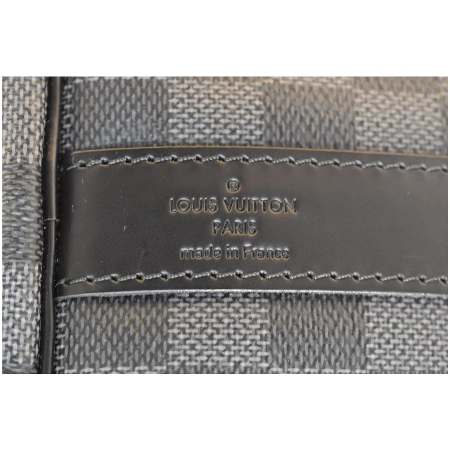 LOUIS VUITTON Keepall 45 Damier Graphite Bandouliere Travel Bag Black