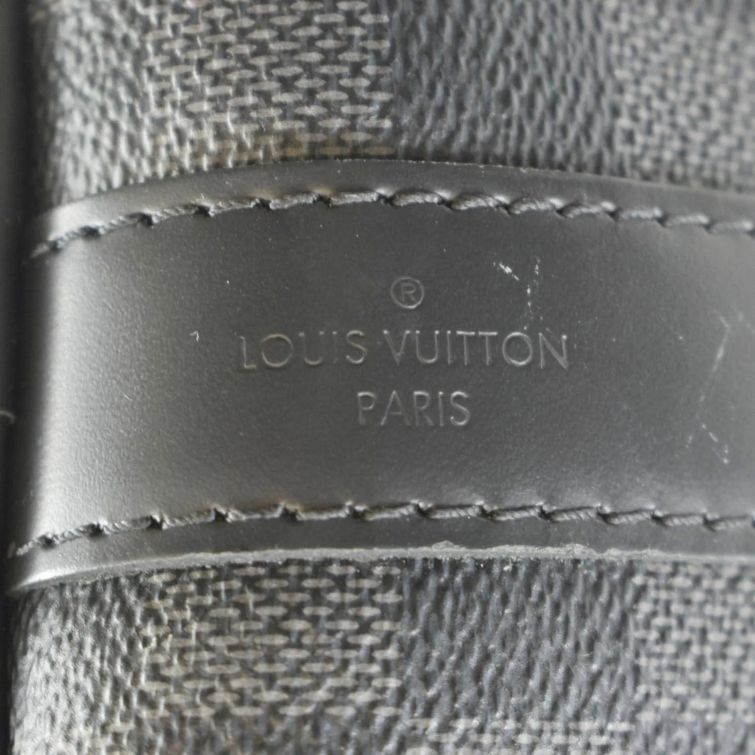 LOUIS VUITTON Keepall 55 Bandouliere Damier Graphite Travel Bag Black