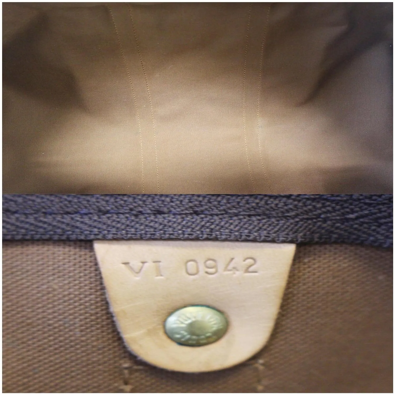 LOUIS VUITTON Keepall 55 Bandouliere Monogram Canvas Travel Bag Brown