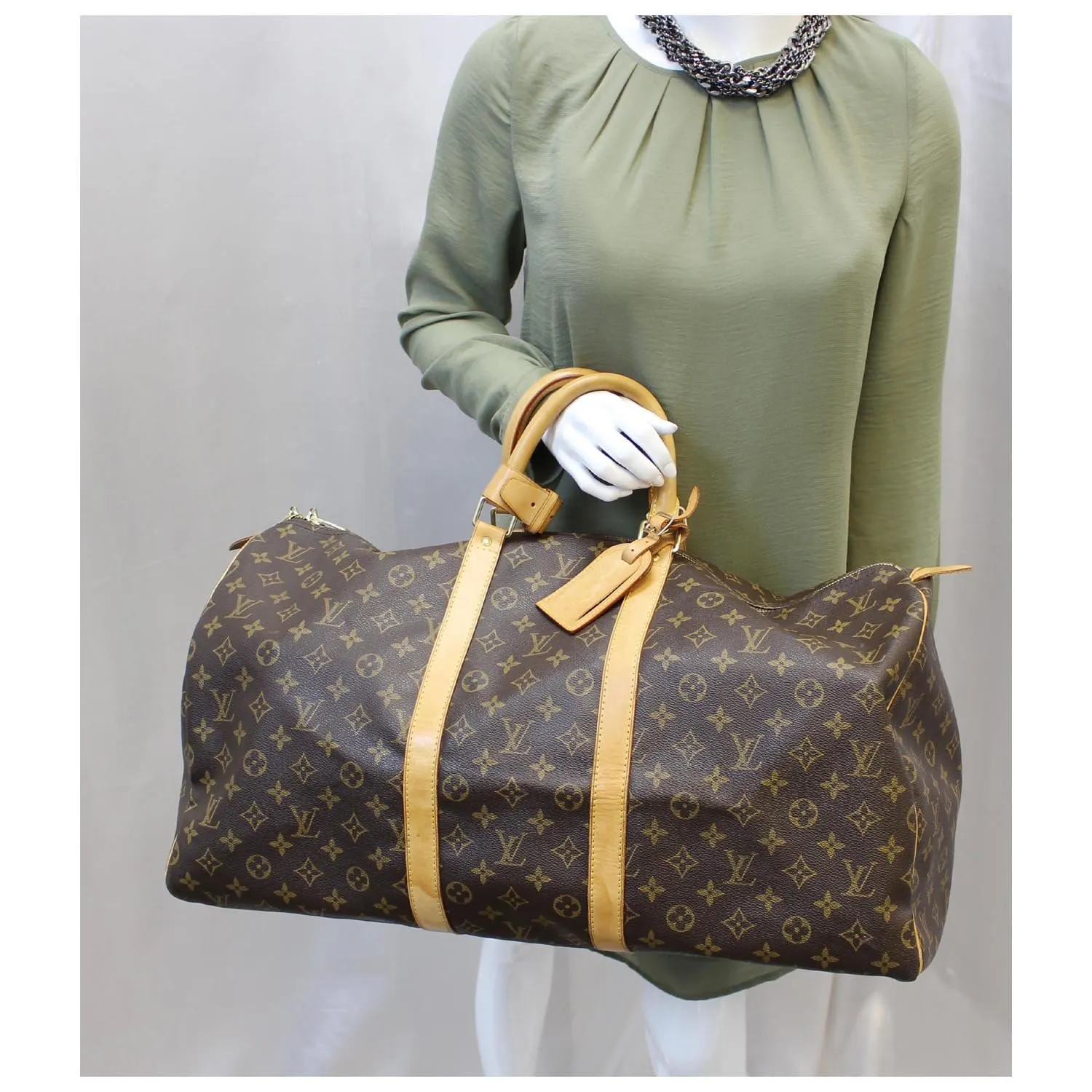 LOUIS VUITTON Keepall 55 Monogram Canvas Boston Bag